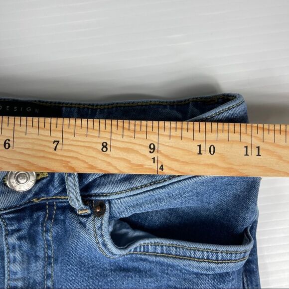 ASOS DESIGN Jeans High Rise 'Y2K' Stretch Flare Denim Midwash Blue 26/32 - Picture 7 of 11